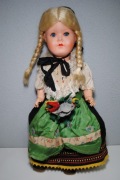 Lalka stara ładna lala papier mache SP Sonnenberg sygnowana SP 500 1