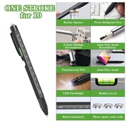 WIELOFUNKCYJNY DŁUGOPIS 9w1 MULTITOOL PEN Latarka Poziomica Śrubokręt