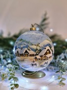 Bombka 100% ręcznie malowana 15 cm NIETŁUKĄCA + STOJAK