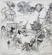 TOMASZ SĘTOWSKI "Dream" akwaforta, 24,5 x 24,5 cm