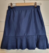 Spódniczka granatowa 158 cm z plisowaną falbanką Sinsay