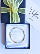 Bransoletka I Rodonit I Holwit I Kamieni Księżycowy ITopaz I NaKra Jewelry 