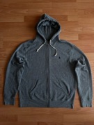 Polo Ralph Lauren Hoodie Zip Grey Vintage USA Unisex