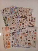 Zestaw 2 - naklejki do planera scrapooking DecoTime 30 szt. arkusze A4