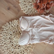 eleganckie kremowe sportowe body damskie beżowe kremowe 34 36 XS S top