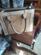 Torba duża A4 eko skóra bezowa 