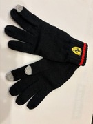 Czarne rękawiczki Ferrari 