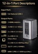 Baseus Nomos NU1 Air Spacemate 12-in-1 – stacja dokująca USB-C