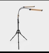 Lampa kosmetyczna podłogowa i-coucou Duo STAR 2.0 Rose Gold 60 W czarny