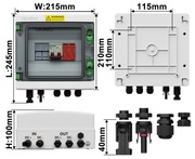 PV Combiner Box 1 in 1 out DC500V skrzynka do paneli fotowoltaicznych 