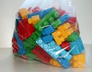 Klocki konstrukcyjne dla dzieci duże XL 170 szt. / 5 kolorów, 9 kształtów