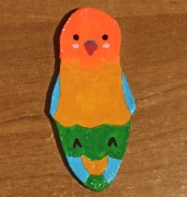 Magnes Papuga (ręcznie wykonany)