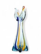 Wazon szklany jak sękacz rwaniec kolorowy duży wysoki flakon PRL Vintage