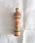 prl olejek różany, prl drewniane opakowanie na olejek  z róży