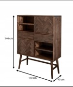 Komoda wysoka drewniana retro | opcja zestaw - niska komoda i stolik OUTLET