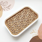 Mydelniczka wolnostojąca owalna - biała