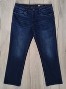 Spodnie męskie jeansy F&F DENIM luźny krój miękkie elastyczne W38 L30