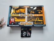 Nowy duży Zestaw 4 szt koparka betoniarka ciężarówka portfel prezent