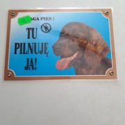 Tabliczka  laminowana - Uwaga pies!