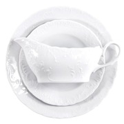 Serwis obiadowy dla 6 osób 25 el. Rococo Maria białe 0001