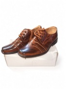 Buty chłopięce Fratellon skórzane brązowe półbuty Oxfordy r. 33