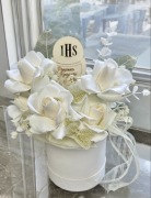 Flowerbox z kwiatami mydlanymi na Komunię