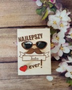 Pudełko na kartę podarunkową - Najlepszy  Tata Ever!