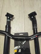 Kierownica, klocki hamulcowe, sztyca,