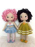 Lalka na szydełku, rękodzieło, maskotka 