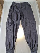 Czarne Szerokie Spodnie Bojówki Cropp Rozmiar 36