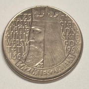 10 zł Kazimierz Wielki - napis wklęsły, 1964