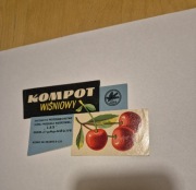 Etykieta kompot wiśniowy "LAS" Radom