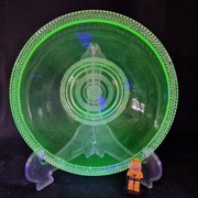 Duża, Ręcznie Wykonana Misa ze Szkła Uranowego