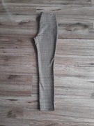 Damskie spodnie w kartkę na gumce legginsy z grubszego materiału S H&M