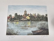 Akwaforta Łagów Lagow Schwiebus 