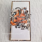 Kartka, ręcznie robiona, urodziny, hydraulik, majsterkowicz 