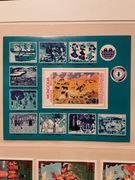 Mongolia 1988  Mi blok 132 konie dzieci piękna idealna pozyzja