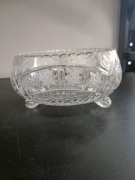 Ładna misa kryształowa na nóżkach 