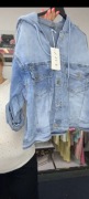 Katana kurtka jeansowa z kapturem Naiif Vanilla voga zara paparazzi style