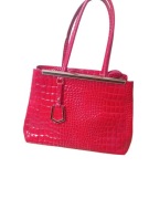 Klasyczna Włoska torebka A4, skóra naturalna, czerwona Borse on Pelle