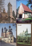 Kościół - Pocztówki 4 szt.- Leżajsk, Poznań, Karpacz, Żarki