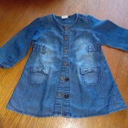 bardzo łądna -rozpinana sukienka -rozmiar 74cm