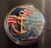 Kopia amerykańskiej monety okolicznościowej z okazji 250 rocznica U.S.Navy