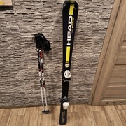 Narty HEAD TEAM ERA 2.0 137 cm wiązania HEAD LRX 4.5 Stan Bardzo dobry.