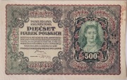 Banknot 500 marek 1919 stan 3