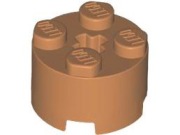 LEGO 8 x 3941 klocek okrągły walec 2x2x1 - nugatowy