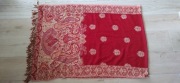 OZDOBNA CHUSTA PŁACHTA SZAL SZALIK NARZUTA PELERYNA 186 x 67 CM KORALIKI