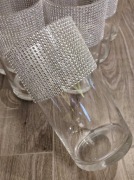 Wazon ślubny florystyczny szeroki taśma cyrkoniowa