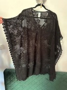 Ralph Lauren czarna koronkowa tunika sukienka plażowa S/M