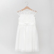 Cool Club Sukienka bez rękawów 122 biała KOMUNIA